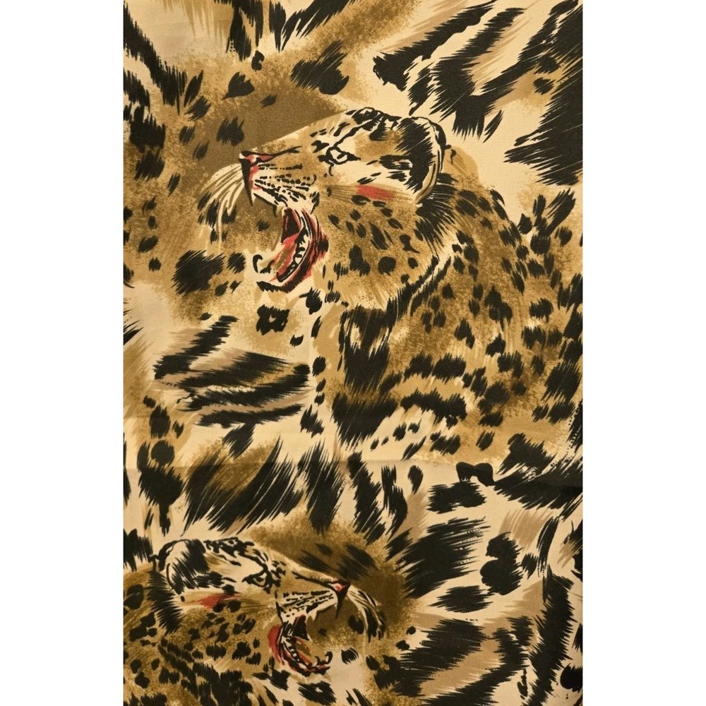 Leopard & Tiger Brown‎ Print Square Neck Scarf Head Wrap Fashion Accessory
